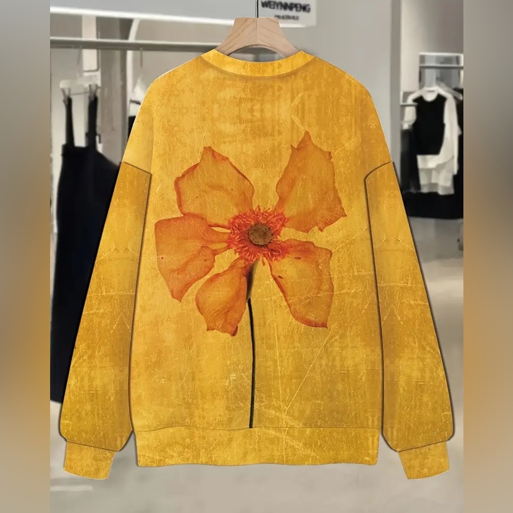 NWOT Casual Floral Print Sweatshirt